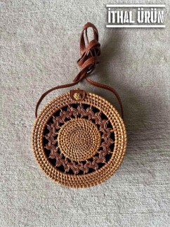 Vietnamese Handmade Straw Bag BROWN - RARU BY BERİL KOÇ