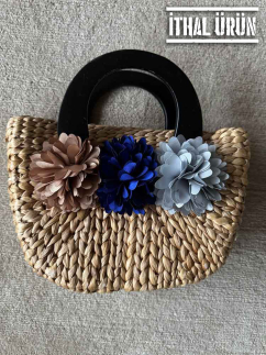 Vietnamese Handmade Straw Bag BROWN - RARU BY BERİL KOÇ