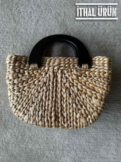 Vietnamese Handmade Straw Bag BROWN - RARU BY BERİL KOÇ (1)