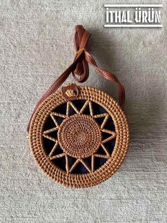 Vietnamese Handmade Straw Bag BROWN - RARU BY BERİL KOÇ