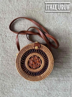 Vietnamese Handmade Straw Bag BROWN - RARU BY BERİL KOÇ