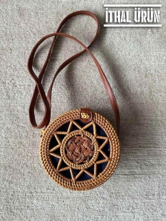 Vietnamese Handmade Straw Bag BROWN - RARU BY BERİL KOÇ