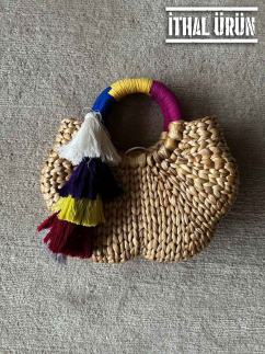 Vietnamese Handmade Straw Bag BROWN - RARU BY BERİL KOÇ