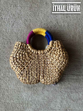 Vietnamese Handmade Straw Bag BROWN - 2