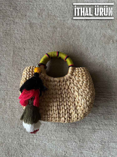 Vietnamese Handmade Straw Bag BROWN - RARU BY BERİL KOÇ