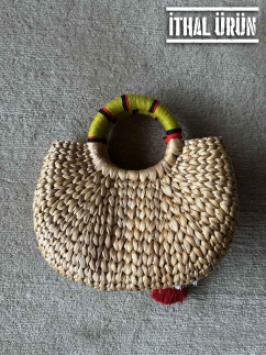 Vietnamese Handmade Straw Bag BROWN - RARU BY BERİL KOÇ (1)