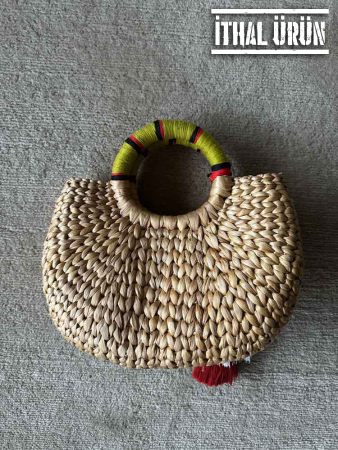 Vietnamese Handmade Straw Bag BROWN - 2