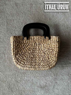 Vietnamese Handmade Straw Bag BROWN - RARU BY BERİL KOÇ (1)
