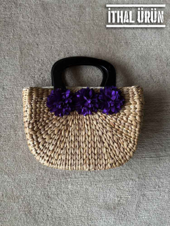 Vietnamese Handmade Straw Bag BROWN - RARU BY BERİL KOÇ