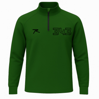 Raru x 343 DIGITAL Yarım Fermuarlı Sweatshirt SANUS YEŞİL - R.SPQOR