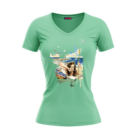 RARU x ERGÜN GÜNDÜZ Women's T-Shirt GREEN - 1