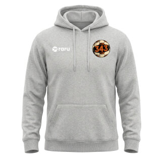 Raru x 343 DIGITAL Hooded Sweatshirt LEPIDUS GREY MELANGE 