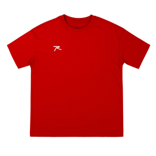 %100 Pamuk Oversize Basic T-Shirt LATUS KIRMIZI - RARU