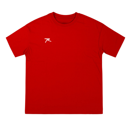 %100 Pamuk Oversize Basic T-Shirt LATUS KIRMIZI - 1