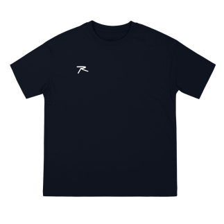 %100 Pamuk Oversize Basic T-Shirt LATUS LACİVERT - RARU