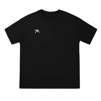 %100 Pamuk Oversize Basic T-Shirt LATUS SİYAH - RARU
