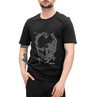 Atatürk Baskılı %100 Pamuk T-Shirt SİYAH - RARU