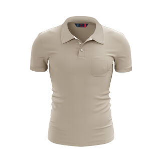 %100 Pamuk Cepli Polo T-Shirt PARATUS BEJ - RARU