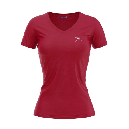 Raru Cotton T-Shirt MULIER Burgundy Melange - 1
