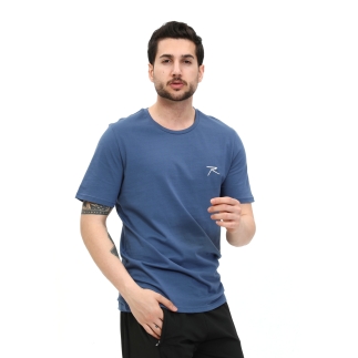 RARU - Raru Erkek %100 Pamuk T-Shirt AGNITIO PETROL (1)