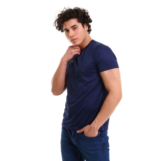 RARU - Raru Erkek Basic T-Shirt TRES LACİVERT (1)