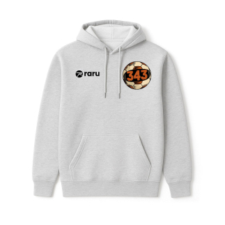 Raru x 343 DIGITAL Kapüşonlu Sweatshirt LEPIDUS GRİ MELANJ - R.SPQOR