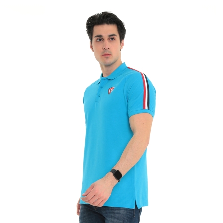Raru S.P.Q.O.R Erkek %100 Pamuk Polo T-Shirt LUNIUS TURKUAZ - 2
