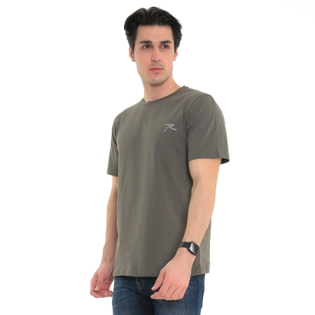 Raru Erkek %100 Pamuk T-Shirt GRAVIS HAKİ - 3