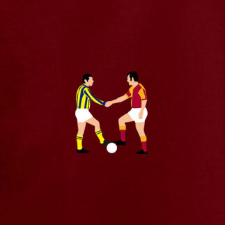 Raru x 343 DIGITAL %100 Pamuk T-Shirt AGNITIO BORDO - R.SPQOR (1)