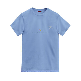 Raru x 343 DIGITAL %100 Pamuk T-Shirt AGNITIO MAVİ - R.SPQOR