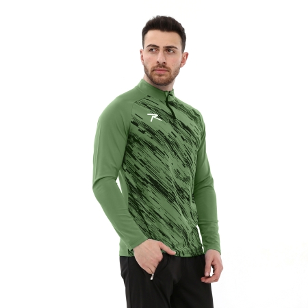 Yarım Fermuarlı Sweatshirt DIGNUS HAKİ - 2