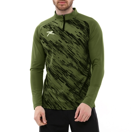 Yarım Fermuarlı Sweatshirt DIGNUS HAKİ - 1