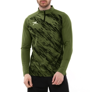 Yarım Fermuarlı Sweatshirt DIGNUS HAKİ - RARU