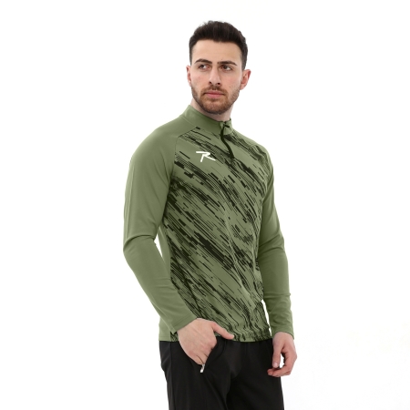 Yarım Fermuarlı Sweatshirt DIGNUS HAKİ - 2