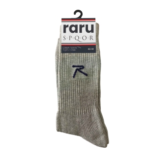Raru S.P.Q.O.R Terry-Lined Socks Gray - R.WAY (1)