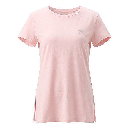 Kadın %100 Pamuk Bisiklet Yaka T-Shirt FUMUS PEMBE - 1