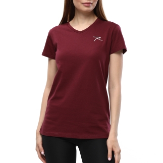 RARU - Raru Kadın %100 Pamuk T-Shirt MULIER BORDO (1)