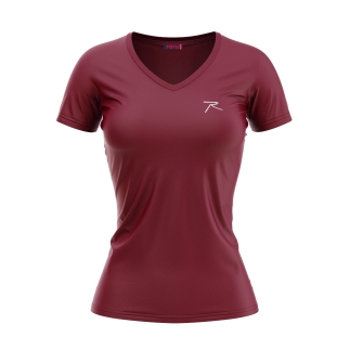 Kadın %100 Pamuk T-Shirt MULIER BORDO - RARU