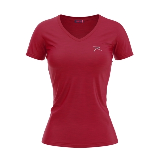 Kadın %100 Pamuk T-Shirt MULIER BORDO MELANJ - RARU