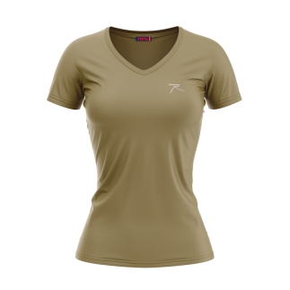 Kadın %100 Pamuk T-Shirt MULIER KAHVERENGİ - RARU