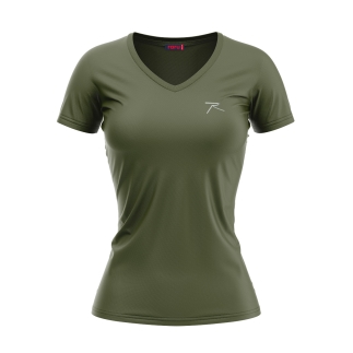 Kadın %100 Pamuk T-Shirt MULIER YEŞİL - RARU