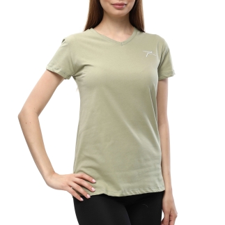 Kadın %100 Pamuk T-Shirt MULIER YEŞİL - RARU