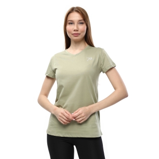 Kadın %100 Pamuk T-Shirt MULIER YEŞİL - RARU (1)