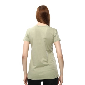 Kadın %100 Pamuk T-Shirt MULIER YEŞİL - 4