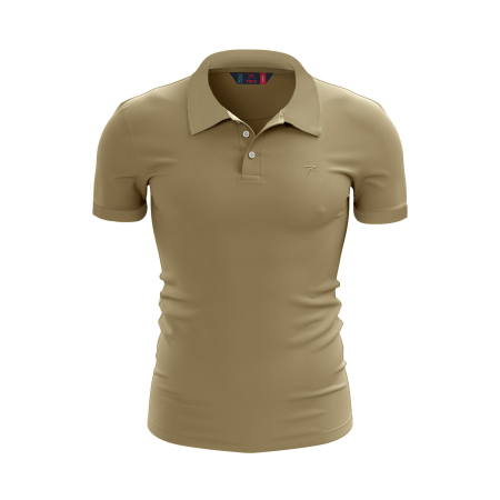 %100 Pamuk Polo T-Shirt IMPERO BEJ - 1