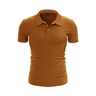 %100 Pamuk Polo T-Shirt IMPERO KAHVERENGİ - RARU
