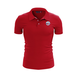 Raru x THKU %100 Pamuk Polo T-Shirt IMPERO KIRMIZI - RARU