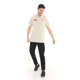 Raru S.P.Q.O.R x 343 DIGITAL %100 Pamuk Polo T-Shirt LUNIUS BEJ - 5