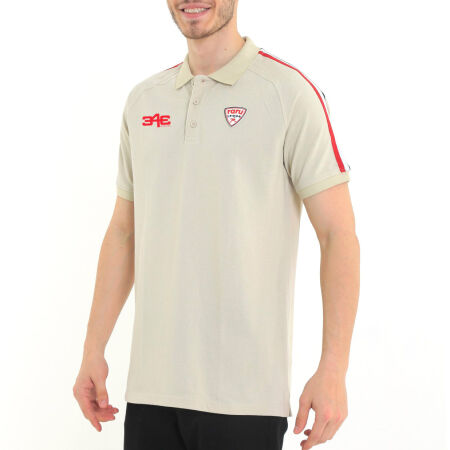 Raru S.P.Q.O.R x 343 DIGITAL %100 Pamuk Polo T-Shirt LUNIUS BEJ - 1