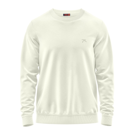 Raru 100% Cotton Crew Neck Unisex Basic Sweatshirt AUDAX Ivory - 1